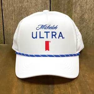 Michelob Ultra White Rope Golf Hat, Retro Golf Club Snapback Cap for Men & Women, Lightweight Pickleball Tennis Trucker Hat Gift for Dad 2026