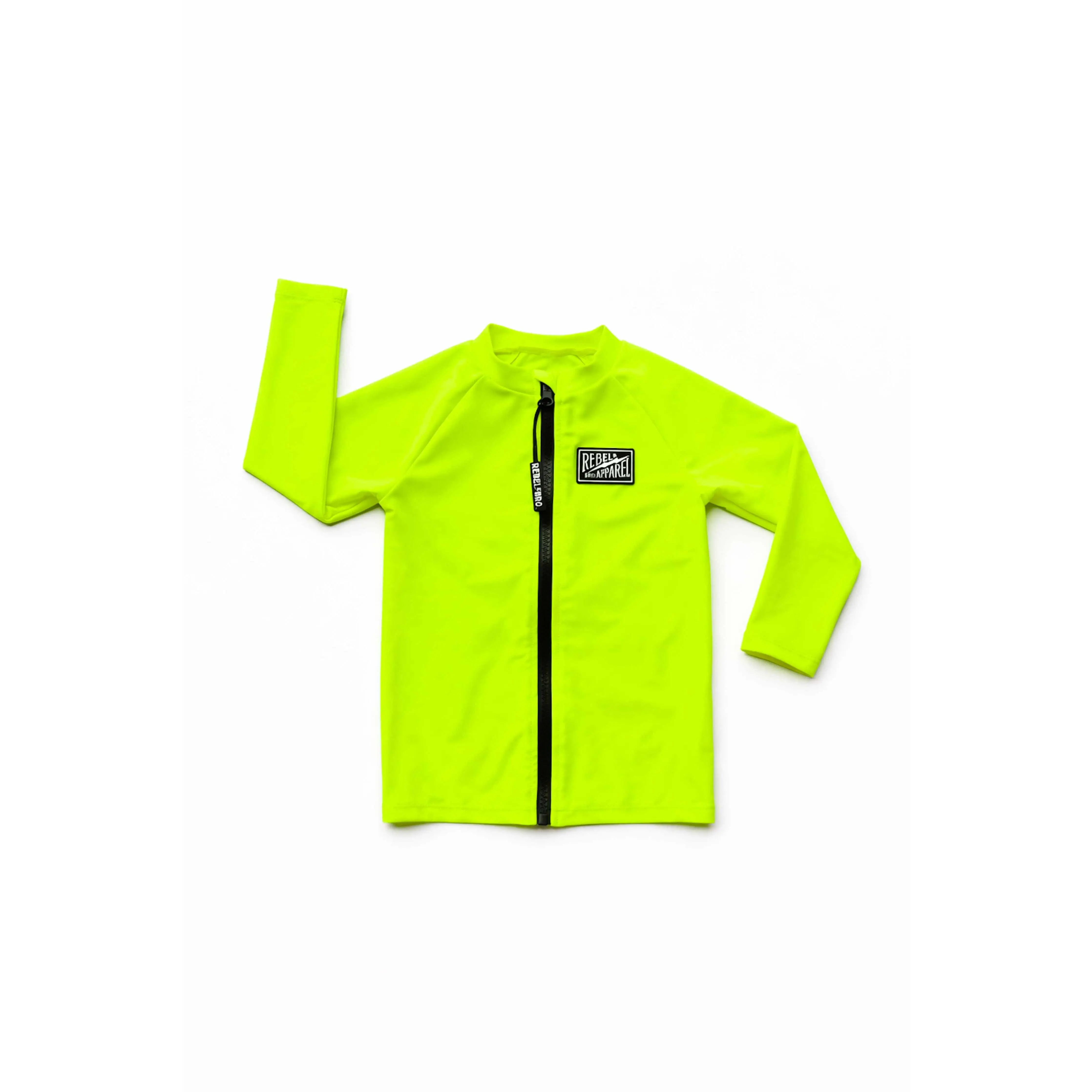 UPF50+ Long Sleeve Rash Guard in Neon Electric Lime