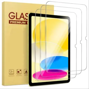 3 Pack HD Clear Screen Protector Film for iPad A16 & 10th Gen 2022, Anti-Scratch Tempered Glass Compatible with 9.7/10.2/pro12.9/mini7