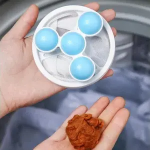 1pcsblue laundry balls 4balls, capture pet hair, laundry detergent, garment filter bag, washing machine hair filter ball, floating laundry ball, cleaning ball, Earth fragrance dryer tool, single piece