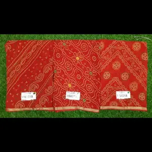 Women's Traditional Dress: Summer Chunri Print Saree with Falls Pico