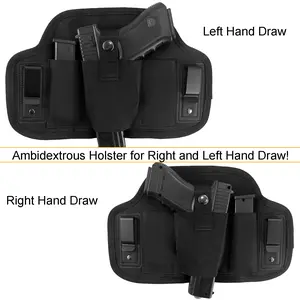Pancake Gun Holster Ambidextrous IWB Concealed Carry Holster with Guard for Subcompact to Full Size Handguns