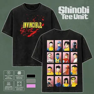 Invincible Story T-shirt, Variants Shirt Invincible Ss4, Mark Grayson Invincible Men Shirt Cotton Fabric lover graphic tee streetwear