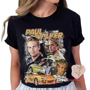 Paul Walker Fast And Furious T-Shirt, Dominic Toretto Shirt, Race Car Shirt, Fashion Cotton, Full Colors, Full Sizes, For Men, For Women