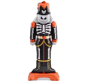 Halloween Orange Skeleton Standing Foil Balloon Decoration F07M1-41 Orange