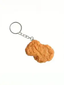 Chicken Nugget Keychain for Women and Men, Cute Food Shape Design Car Keys Fashion Accessory