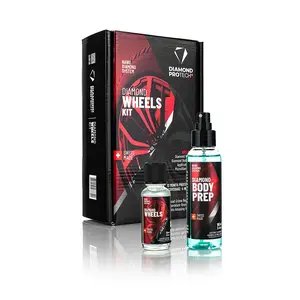 Diamond ProTech Diamond Wheels Kit - Ultimate Heat Resistant Nanodiamond Coating 30ml Wheels 100ml Prep Applicator Pad Microfiber Towels Gloves