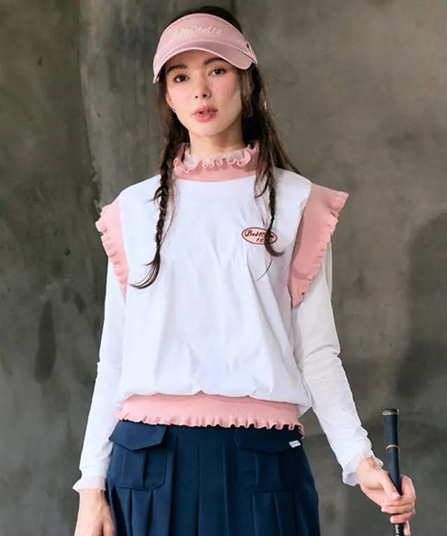 BENECIA 12 Ultralight Frill Vest - White