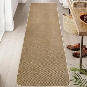 Imitation Sisal Long Mat, Solid Color Bohemian Farmhouse Style Mat, Durable Decorative Mat, Easy To Take Care Of, Suitable for The Door, Corridor, Garden, Kitchen Long Mat, Boho Runner Rug