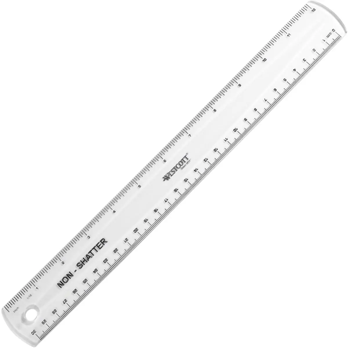 Westcott  12 in. Non Shatter Plastic Durable Ruler - Clear