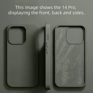 Original Liquid Silicone Case Smartphone For iPhone 13 12 11 14 15 16 17 Pro Max 15 Plus Apple Air Protective Cover Phone Accessories