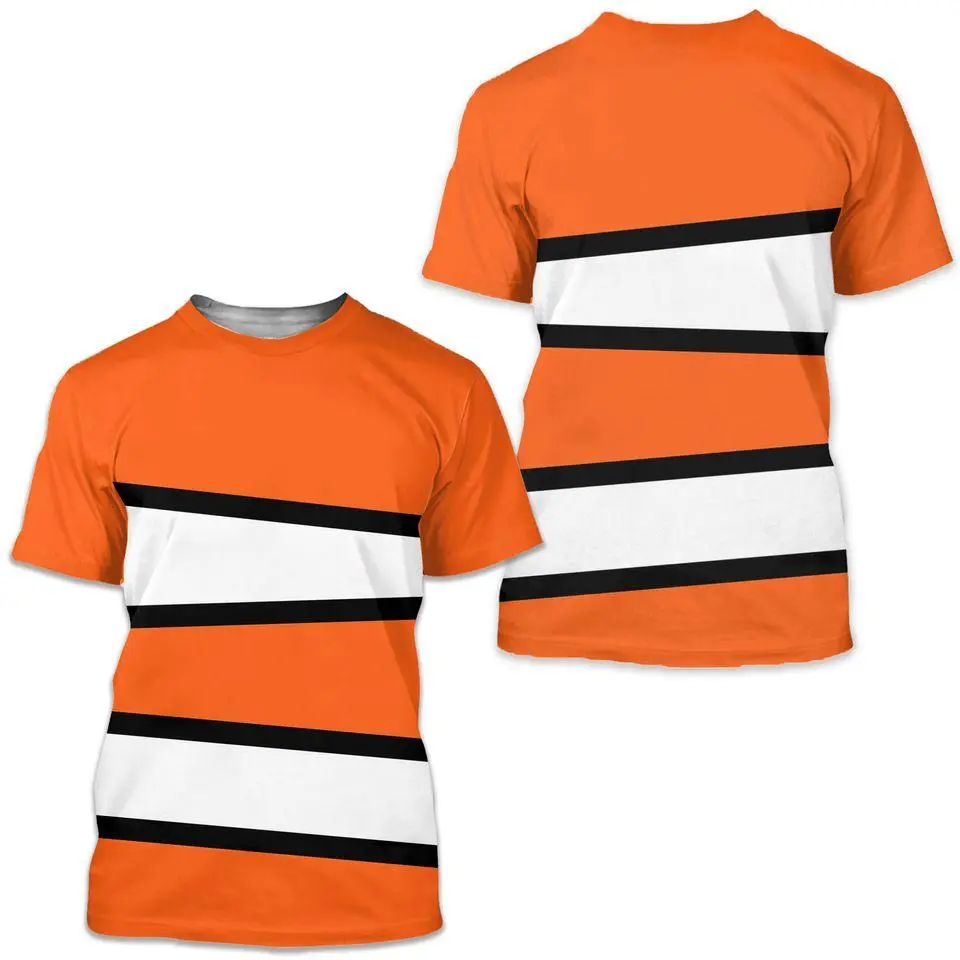 Clownfish Costume Cosplay 3D Shirt Fish Halloween Adventure Shirt Gift Men Women Polyester Shirt