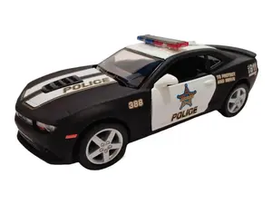 KINSMART 1:38 Scale 2014 Chevrolet Camaro Police Diecast Model Car with Openable Doors & Pull Back Action 5 Inches Long Officially Licensed Collectible