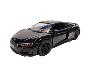 KINSMART 1:36 Scale 2020 Audi R8 Coupe Die-Cast Metal & Plastic Model Car with Pull-Back Action & Openable Doors Black 5 Inches Long