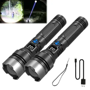 2-in-1 Power Bank Flashlight – Super Bright, USB Rechargeable & Zoomable | Perfect for Camping, Emergency, Fishing & Outdoor Adventures