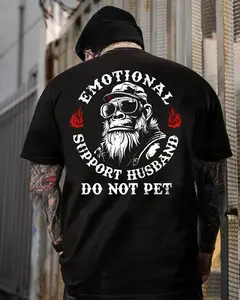 Emotional Support Husband Do Not Pet T Shirt – Funny Husband Gorilla Hoodie for Men – Sarcastic Marriage Humor Graphic Sweatshirt