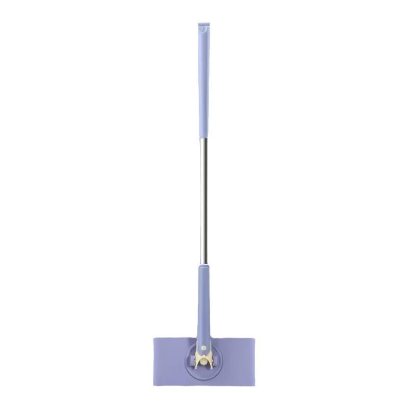 TikTok Hot-Selling Automatic Cloth-Clamping Bathroom Mop Household Cleaning Flat Small Mop Multi-Functional Face Towel Home Violet 91Cm1 [Bold And Thickened] Upgrad