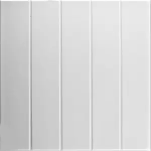 A La Maison Ceilings Beadboard 20 in x 20 in Decorative Styrofoam Glue-up Ceiling Tiles - #R104 - (Pack of 8) / 21.6 sqft