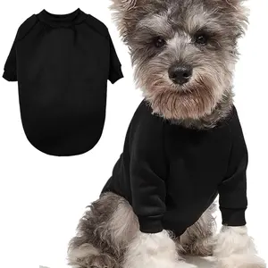 Warm Winter Knit Puppy Sweater for Small Dogs Cats Pet Sweatshirt Knitwear Doggie Kitten Clothing, Black, Small