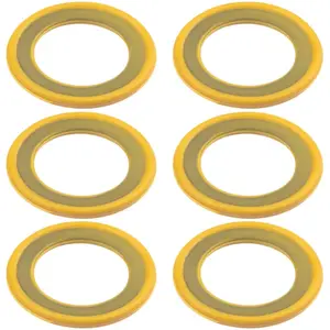 6PCS Gearcase Plug Seal Gaskets For Lower Unit Oil Pump,Lower Unit Washers Replacements 26-330749 Compatible With Mercury Marine/Mercruiser