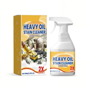 Kitchen degreasing and cleaning spray, heavy oil stain cleaner, range hood, stove, kitchenware decontamination and cleaning Household