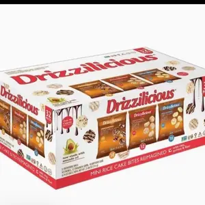 Drizzilicious Variety Pack 0.74 oz 32 pk Made with Avocado Oil Low Calorie Snacks Food S’Mores, Cinnamon Swirl, and Birthday Cake