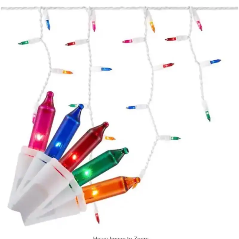 Celebrations T5 RGBW LED Icicle Christmas Lights, 9097094 Model, 100 Count, Festive Home Decor, Ideal Holiday Gifts for Decorating