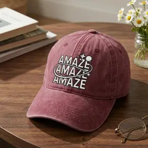 Amaze Amaze Amaze Embroidered Hat, Sci-Fi Humor Cap, Space Nerd Baseball Hat, Funny Book Lover Gift Cap