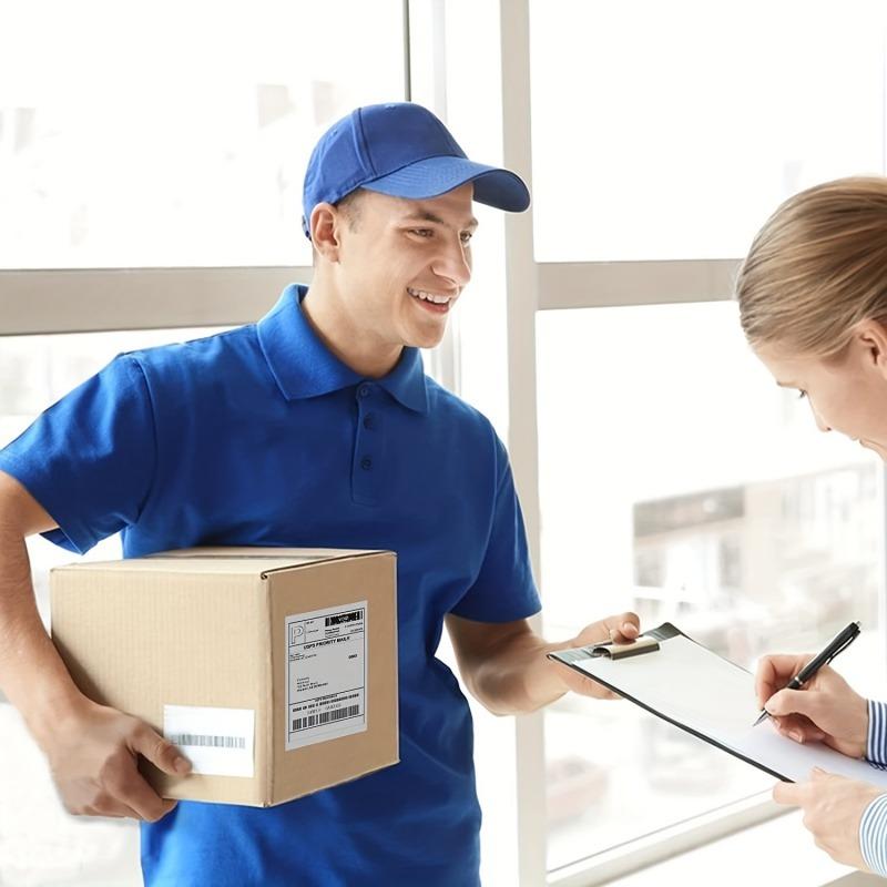 350/500pcss/Roll, 4"x6" Direct Thermal Shipping Label Compatible With Rollo, Brother, Zebra And Most Thermal Printer Perforated Postage Label Paper For MUNBYN, DYMO, JADENS