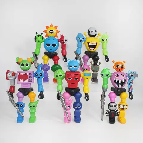 Vibrant Articulated PVC Robot Figurine - Articulated PVC Figure, Jointed Articulating Figurines, Multi Jointed Collectible, Rhythm-Box Gift, Collectible Quality Durable Desktop Decor, Halloween Game Room Accessory