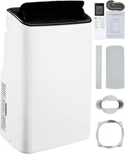 Portable Air Conditioner 14000 BTU, Air Conditioners 3-in-1 A/C Unit Dehumidifier & Fan for 500-700 Sq.Ft Rooms, 52 dB Quiet, 24H Timer, AC Unit for Bedroom Apartment Dorms, Window Kit Included, White