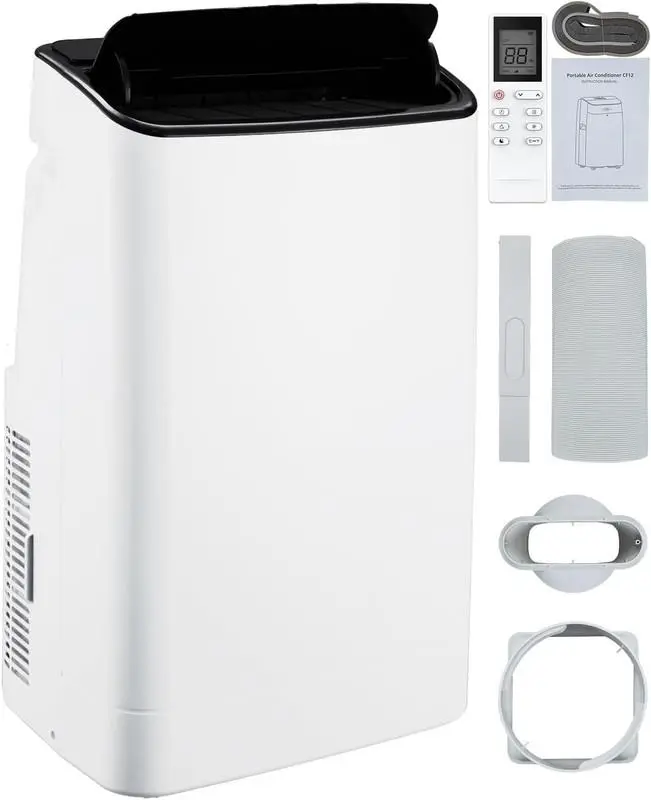 Gaomon 14000 BTU Portable Aircon - Multi-Function Airconditioner 3-in-1 A/C-Dehumidifier-Fan, Window-Mounted Unit for 500-700 Sq.Ft Rooms, 52 dB Quiet Mode, 24H Timer, Easy-Setup Window Kit Included, White