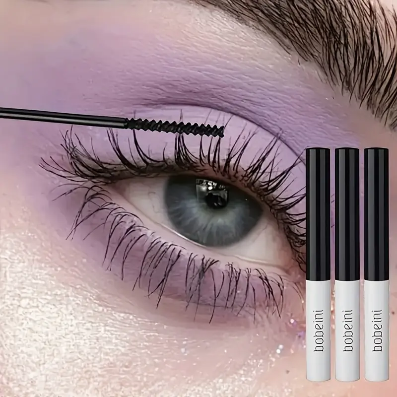 3 Pack Mascara Black Set Cosmetic Waterproof Long Lasting Thin Curl And Thick Stretched Eyelashes Makeup Sunflower Effects With Fine Brush Head