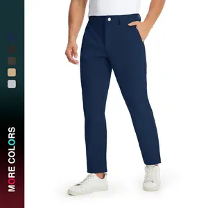 MAELREG Heat-Tech Golf Pants Men Fleece Lined 30"/32"/34" Solid Dress Work Pants for Men Water-Resistant Stretch Warm Winter Trousers