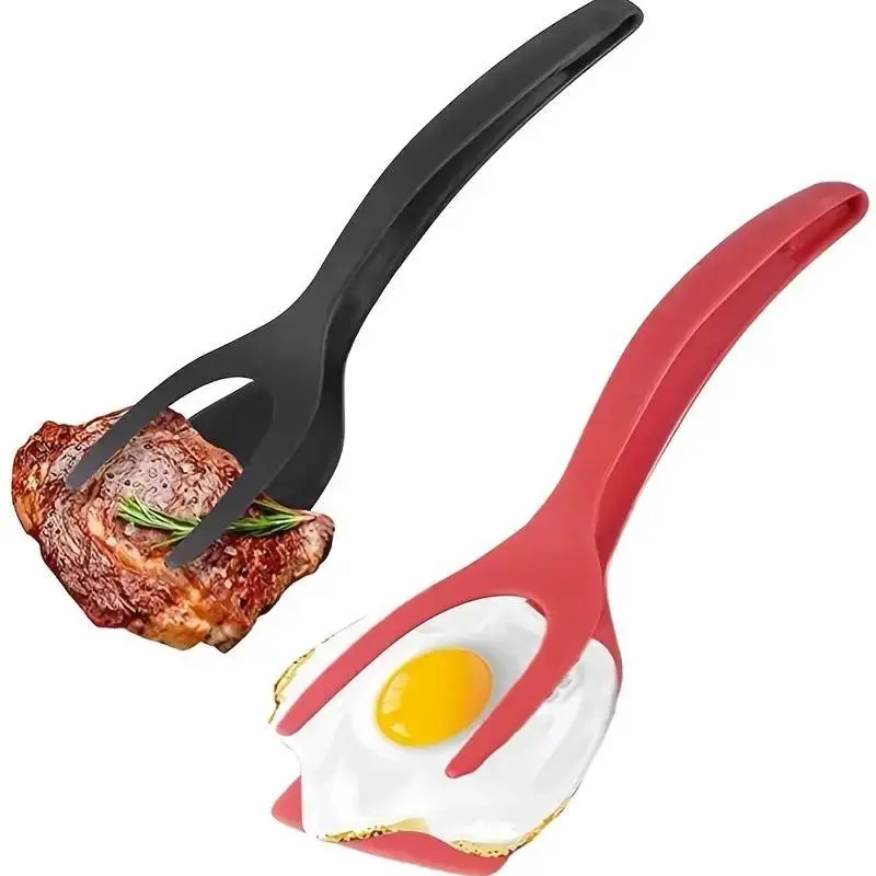 2-in-1 Silicone Heat Resistant Spatula, 1 Count Spatula with Slotted Design Kitchen Tool for Easy Flipping & Serving, Kitchen Cooking Accessories, Kitchen Utensils & Gadgets