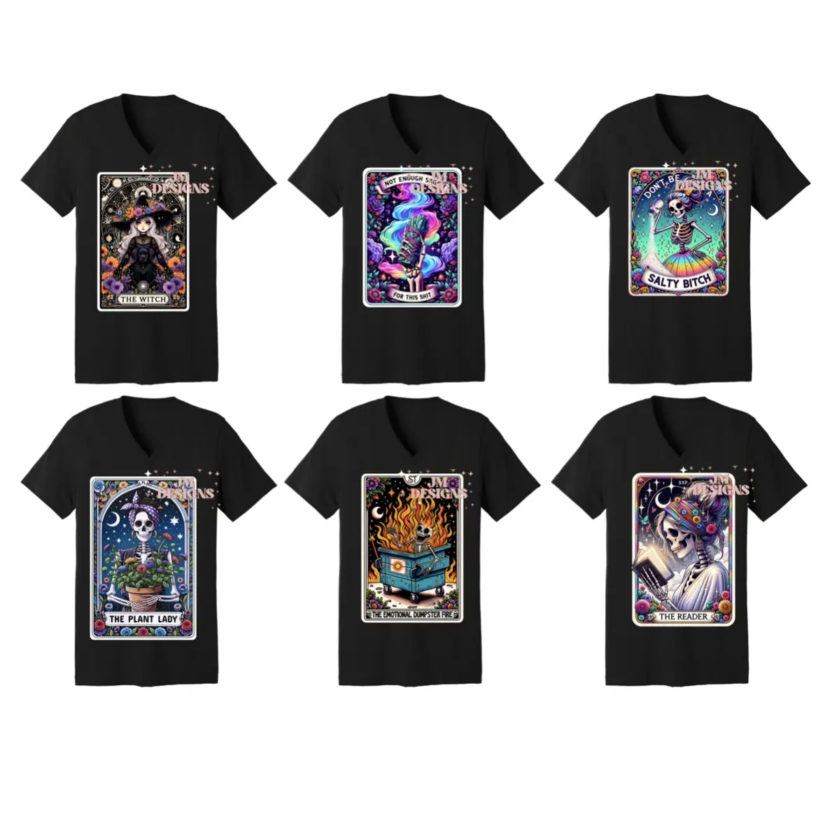 V Neck Tarot Cards SHIRT Black