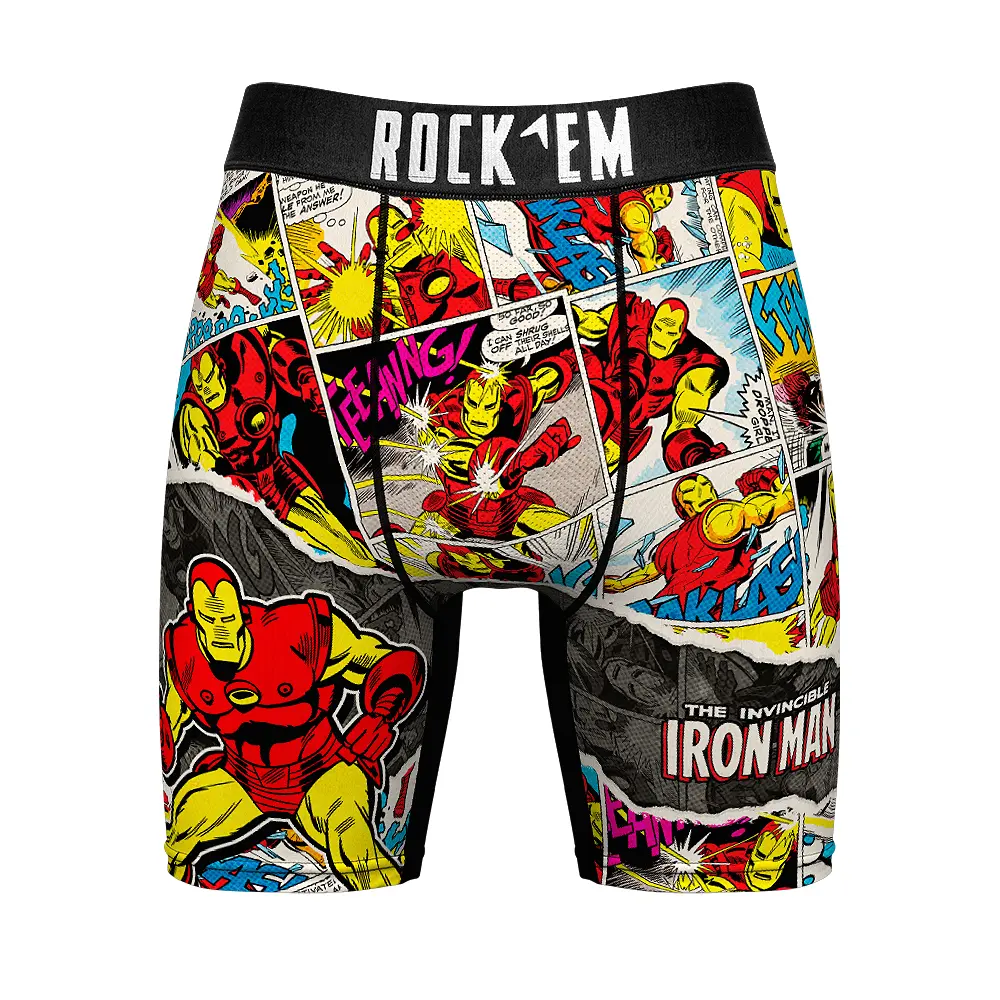 Rock 'Em Boxer Briefs - Marvel Iron Man Off Panel