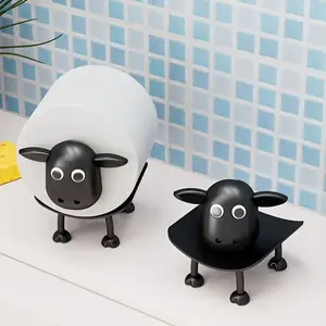 Cute Lamb-Shaped Toilet Paper Holder, Fashionable Home Decor, Tissue Box Organizer, Tissue Storage Box, Bathroom Accessories, Decorative Rack