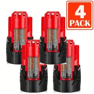 12V 3.5Ah Replacement Battery Compatible with Milwaukee Battery 48-11-2460 48-11-2411 48-11-2425 Cordless Tools 2/4 Pack