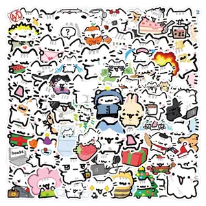 90PCS Cartoon Basilleaf Cat Stickers DIY Stickers Scrapbooking Phone Luggage Skateboard Waterproof Decals