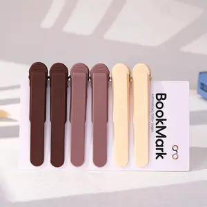 6 Pieces Automatic Bookmarks Bookmarks Reading Women Men Children Kids Silicone Bookmarks for Women Children Book Lovers Unique Reading Bookmarks Cute Bookmark Page Holder Accessories christmas 2024 ornaments bookmark holder bookmark accessories Clip