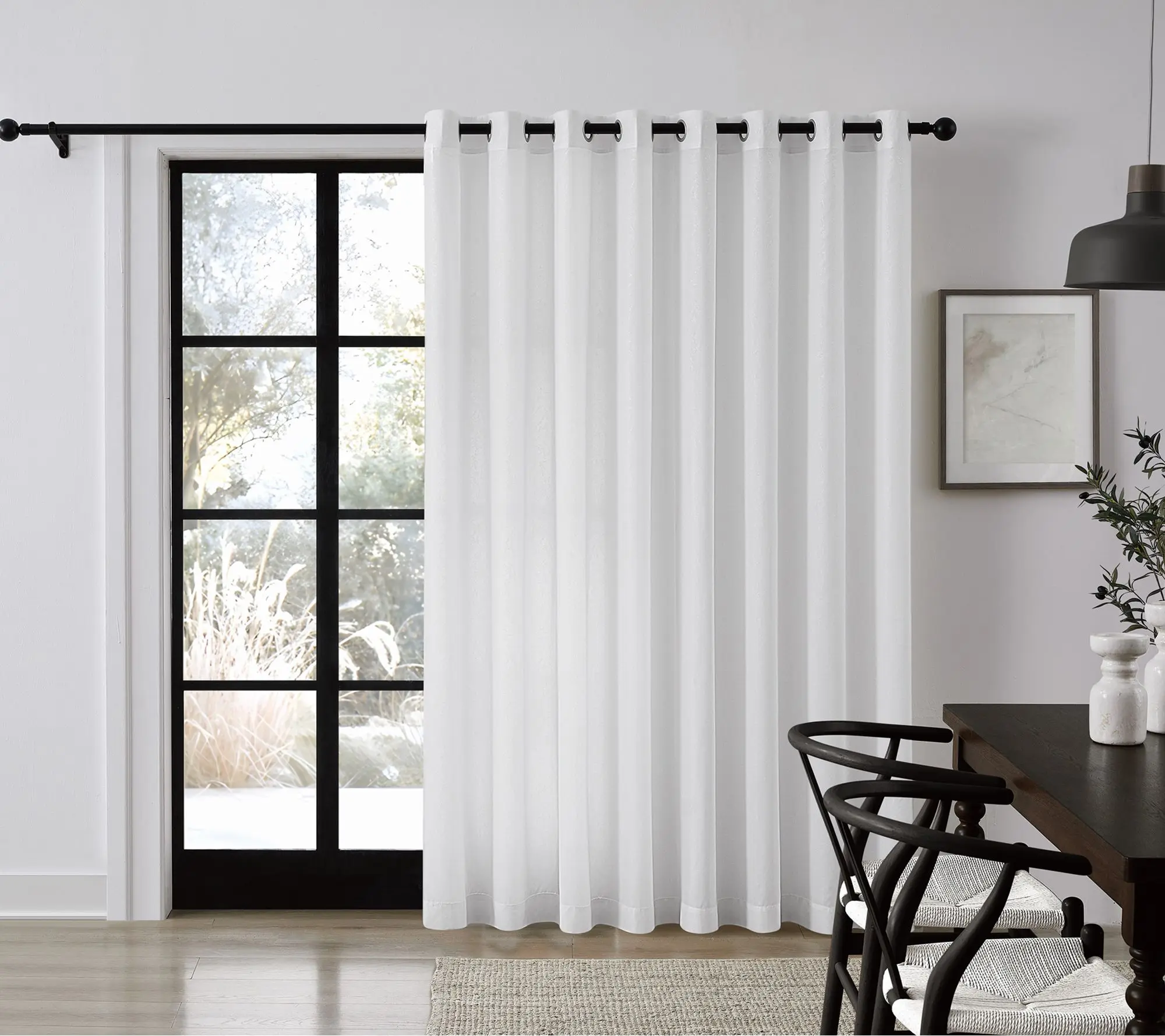 Sheer Barrier Embossed Privacy Liner 100x84 Grommet Patio Door Sheer Barrier Embossed Privacy Liner 100x84 Grommet Patio Door