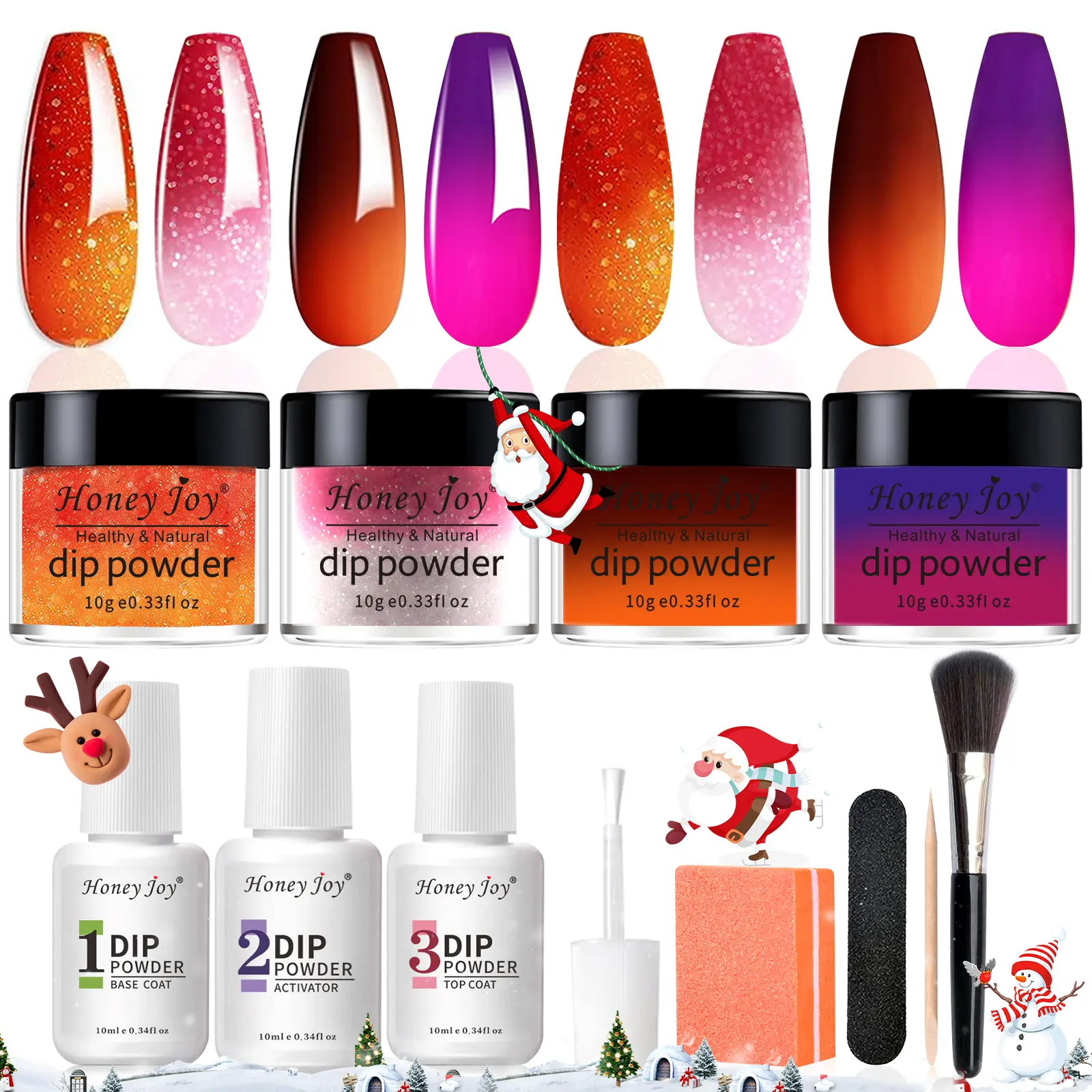 Honey Joy Sunset Orange & Pink Dip Powder Kit Summer Vibe Nails | Easy At-Home Nails (No Lamp Needed) Honey Joy Sunset Orange & Pink Dip Powder Kit Summer Vibe Nails | Easy At-Home Nails (No Lamp Needed)