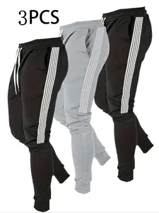 Men's Regular Fit Solid Drawstring WaistSweatpants,Casua Pocket Desian Pants fo!Fall & Winter, Men's Trousers for Daily WearAthleisure Pants, Casual Sporty Trousers