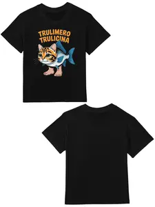 Trulimero Trulicina Meme Teen's T-Shirts Round Neck Short Sleeve Shirts Gifts For Boys & Girls Spring & Summer Gifts For