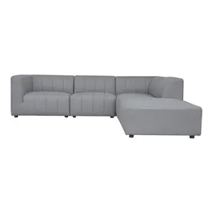 Moe's Home Collection Lyric Dream Grey Modular Right Facing Sectional