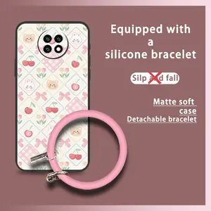 Ring heat dissipation Phone Case For Xiaomi Redmi Note9 5G China/Note9T Youth Anti-knock Personality Dirt-resistant Creative Back Cover Solid Color Cute Cartoon Bracelet Soft Case