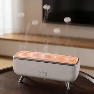 Jellyfish Humidifier & Aroma Diffuser with 7-Color LED Intelligent Voice-Activated Atomization 4-Hour/8-Hour Timer 5 Nozzles Remote Control for Bedroom Office