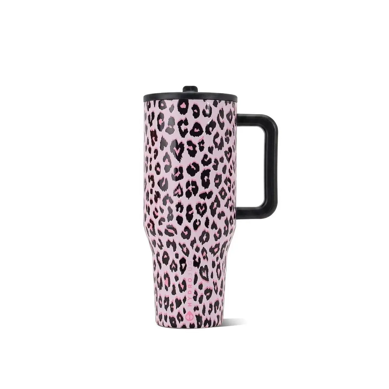 PINK x HydroJug 40oz Traveler Water Bottle Leopard Print Limited Edition, 40 Oz Traveler , Leak-Proof Insulated Tumbler with Flip Straw & Cup Holder Fit Flasks Lid Drinkware Leakproof Tumbler