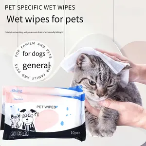 Disposable Pet Wipes for Dogs & Cats - Gentle Eye, Nose & Paw Care with Soft Uncharged Fabric - Safe for All Breeds & Sizes - Hygienic On-the-Go Cleaning